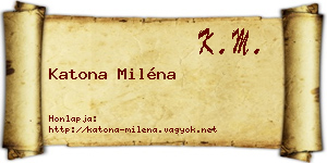 Katona Miléna névjegykártya